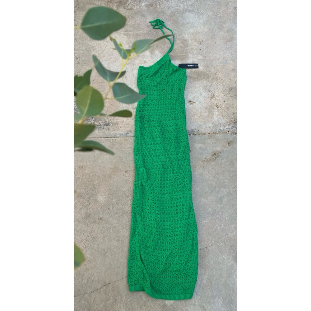 FASHION NOVA | NWT Pack Your Bags Crochet Maxi Dress Green S